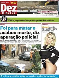 Capa do jornal Dez Minutos 21/02/2018