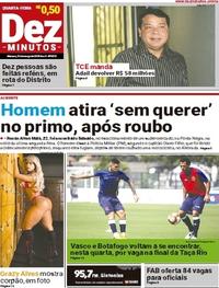 Capa do jornal Dez Minutos 21/03/2018