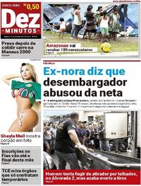 Capa do jornal Dez Minutos 22/02/2018