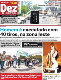 Capa do jornal Dez Minutos 22/03/2018