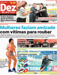 Capa do jornal Dez Minutos 22/06/2018