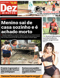 Capa do jornal Dez Minutos 23/05/2018