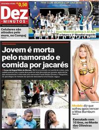 Capa do jornal Dez Minutos 24/12/2018