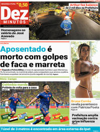 Capa do jornal Dez Minutos 25/06/2018