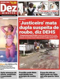 Capa do jornal Dez Minutos 26/02/2018