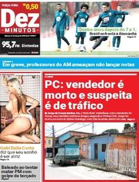 Capa do jornal Dez Minutos 27/03/2018