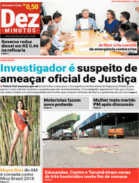 Capa do jornal Dez Minutos 28/05/2018