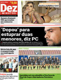 Capa do jornal Dez Minutos 30/11/2018
