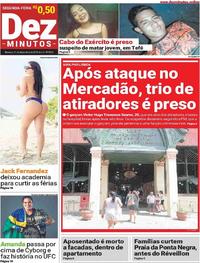 Capa do jornal Dez Minutos 31/12/2018