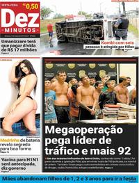 Capa do jornal Dez Minutos 01/03/2019