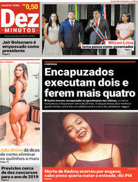 Capa do jornal Dez Minutos 02/01/2019