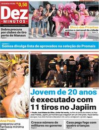 Capa do jornal Dez Minutos 04/03/2019
