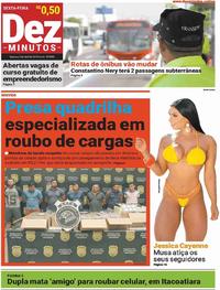 Capa do jornal Dez Minutos 05/04/2019