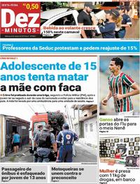 Capa do jornal Dez Minutos 08/03/2019