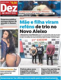 Capa do jornal Dez Minutos 10/04/2019