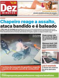 Capa do jornal Dez Minutos 11/05/2019