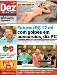 Capa do jornal Dez Minutos 13/02/2019
