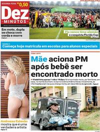 Capa do jornal Dez Minutos 14/01/2019