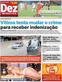 Capa do jornal Dez Minutos 14/02/2019