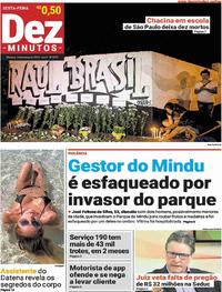 Capa do jornal Dez Minutos 14/03/2019