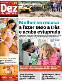 Capa do jornal Dez Minutos 15/02/2019