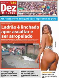 Capa do jornal Dez Minutos 16/05/2019