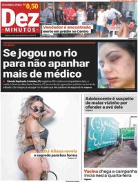 Capa do jornal Dez Minutos 18/03/2019