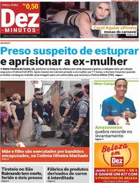 Capa do jornal Dez Minutos 19/02/2019