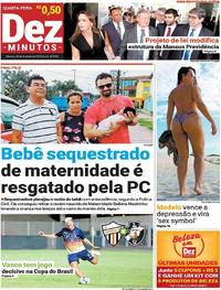 Capa do jornal Dez Minutos 20/02/2019