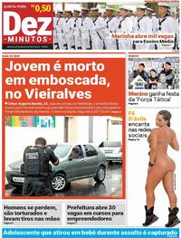 Capa do jornal Dez Minutos 24/01/2019