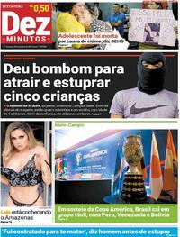 Capa do jornal Dez Minutos 25/01/2019