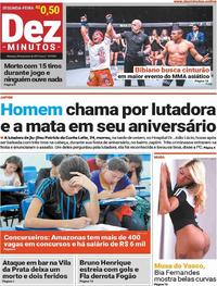 Capa do jornal Dez Minutos 28/01/2019
