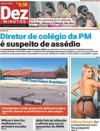 Capa do jornal Dez Minutos 29/03/2019