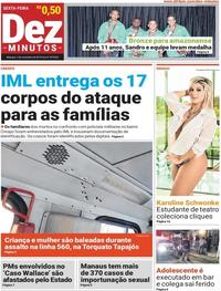Capa do jornal Dez Minutos 01/11/2019
