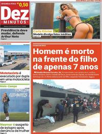 Capa do jornal Dez Minutos 03/06/2019