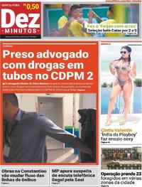 Capa do jornal Dez Minutos 06/06/2019