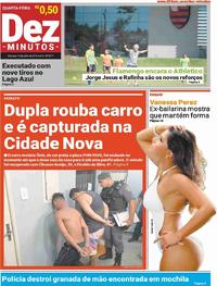 Capa do jornal Dez Minutos 10/07/2019