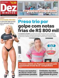 Capa do jornal Dez Minutos 13/08/2019