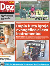 Capa do jornal Dez Minutos 17/07/2019