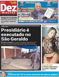 Capa do jornal Dez Minutos 18/05/2019