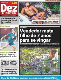 Capa do jornal Dez Minutos 18/06/2019