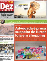 Capa do jornal Dez Minutos 20/05/2019