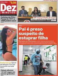 Capa do jornal Dez Minutos 20/08/2019