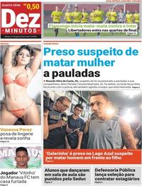 Capa do jornal Dez Minutos 21/08/2019