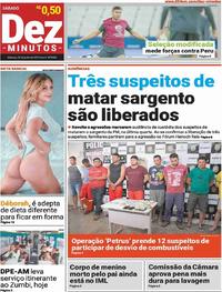 Capa do jornal Dez Minutos 22/06/2019
