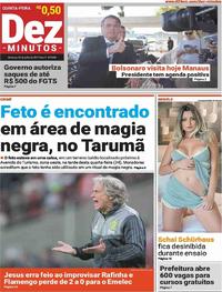 Capa do jornal Dez Minutos 25/07/2019
