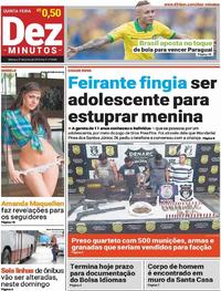 Capa do jornal Dez Minutos 27/06/2019