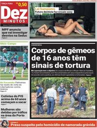 Capa do jornal Dez Minutos 27/08/2019