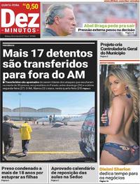 Capa do jornal Dez Minutos 30/05/2019