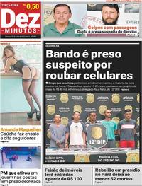 Capa do jornal Dez Minutos 30/07/2019